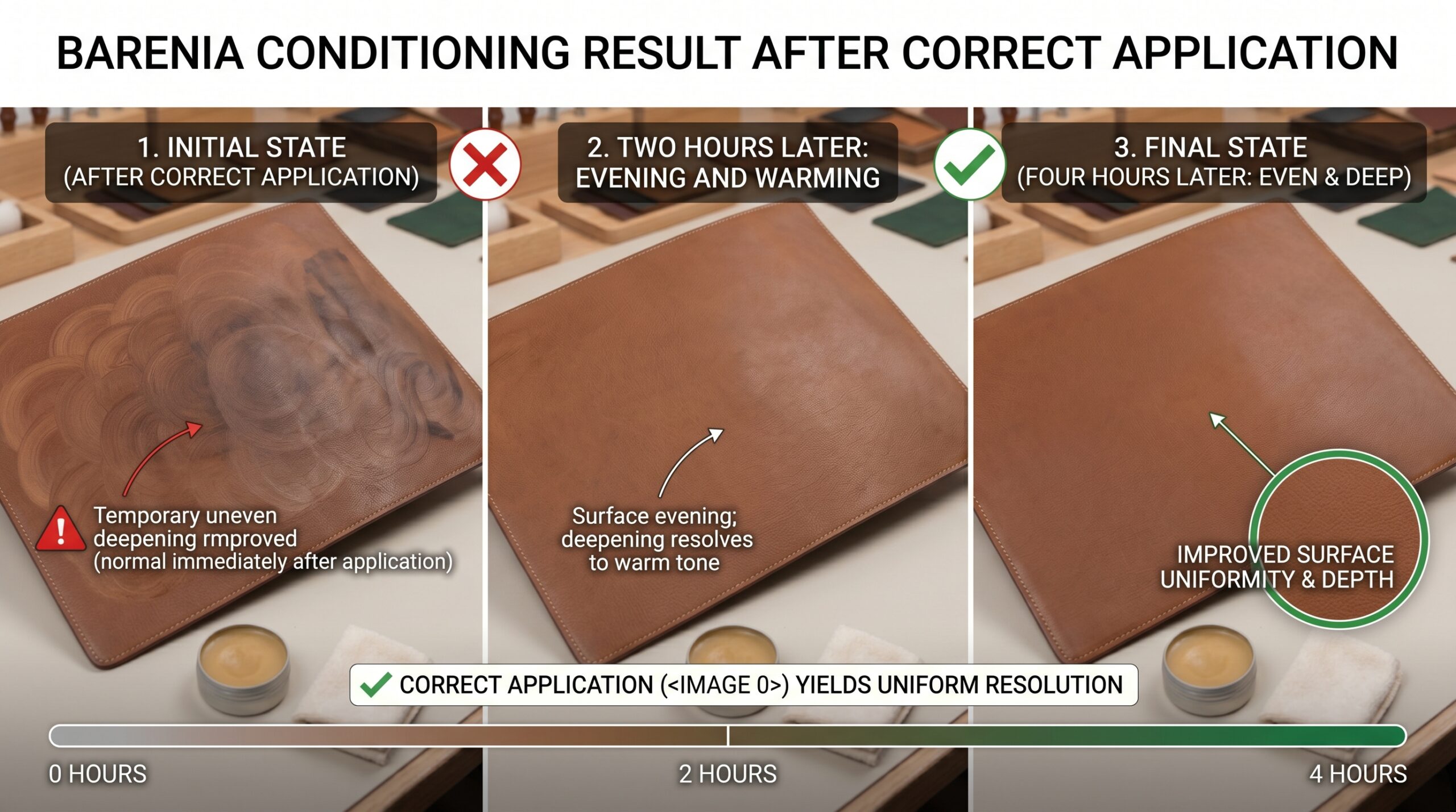 Barenia conditioning protocol frequency seasonal adjustment absorption time result