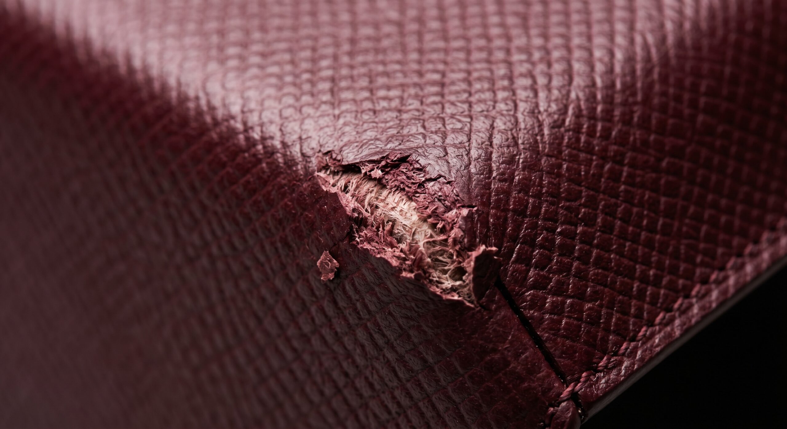 Hermes Epsom leather corner wear chip assessment fix guide detail