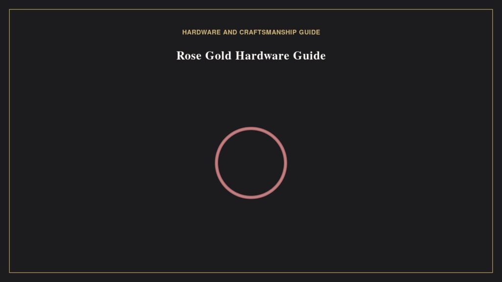 Illustration of a rose gold toned ring representing Hermes rose gold hardware