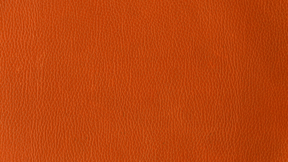 Close-up of smooth vegetable-tanned leather texture