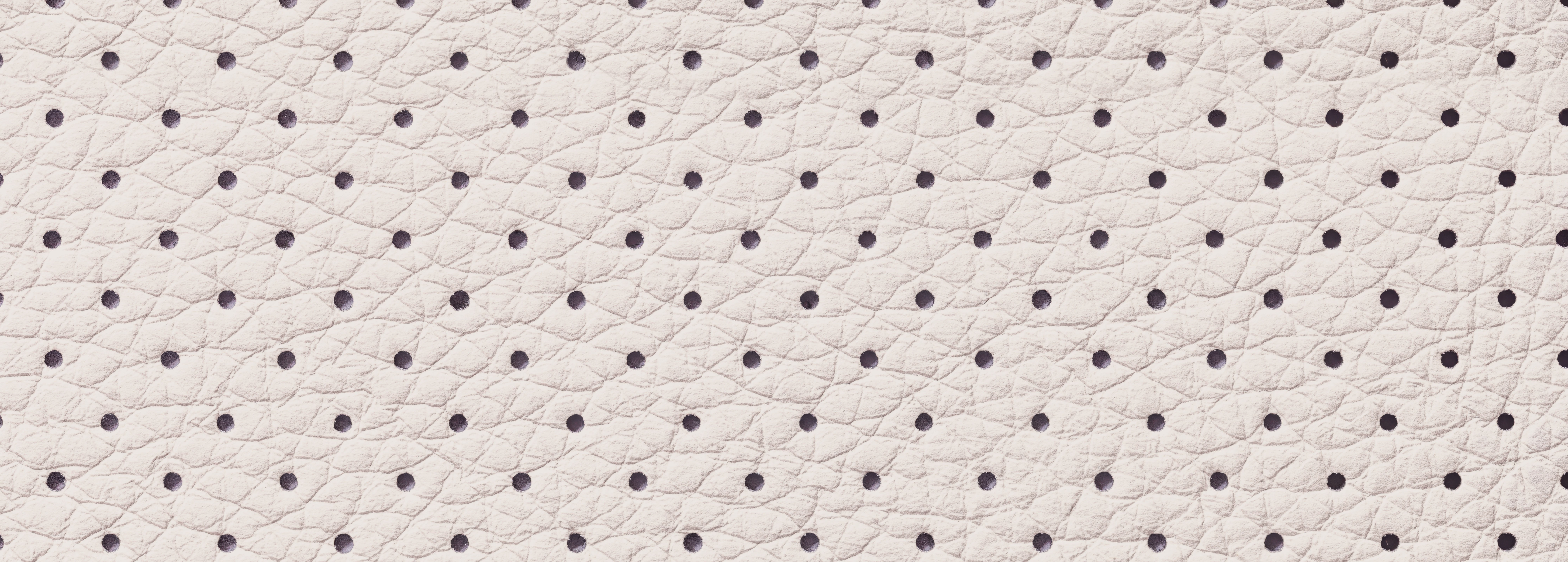 Close-up of perforated dotted leather texture, illustrating the leather and durability covered in this full Evelyne buyers guide