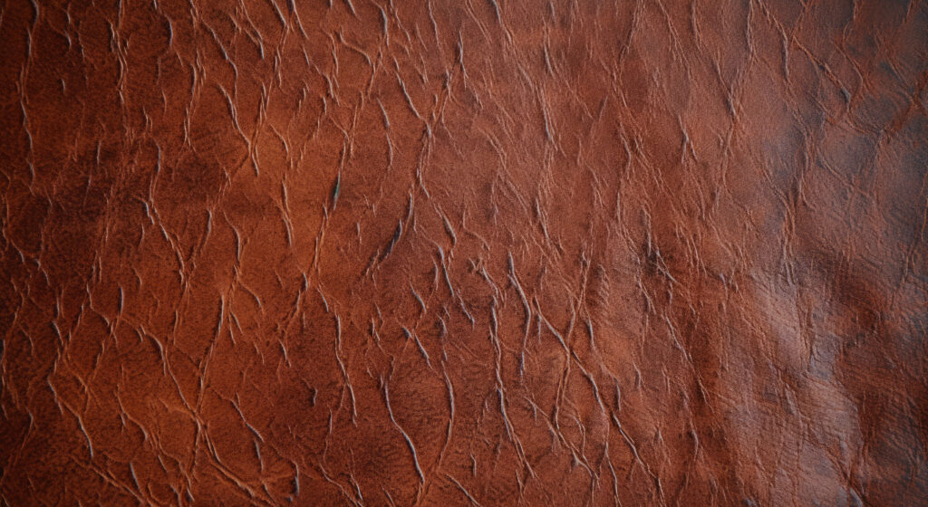 Close-up of aged leather with a rich developed patina, illustrating how Barenia and Box Calf age differently over time